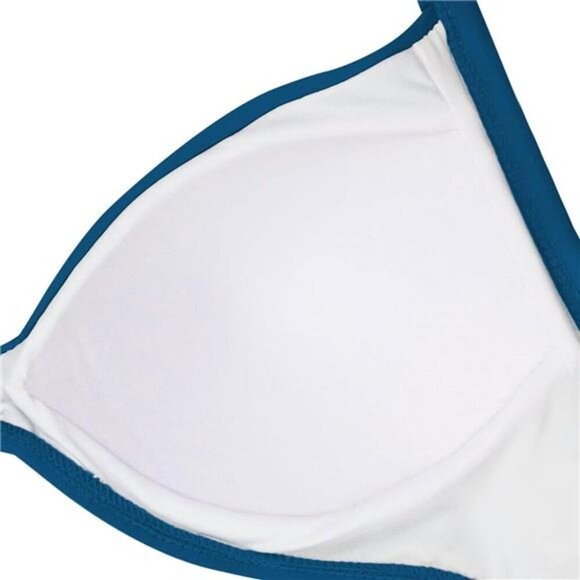 Women's One Piece Swimsuit Tummy Control Cutout High Waisted Wrap Tie Back - Picture 5 of 6